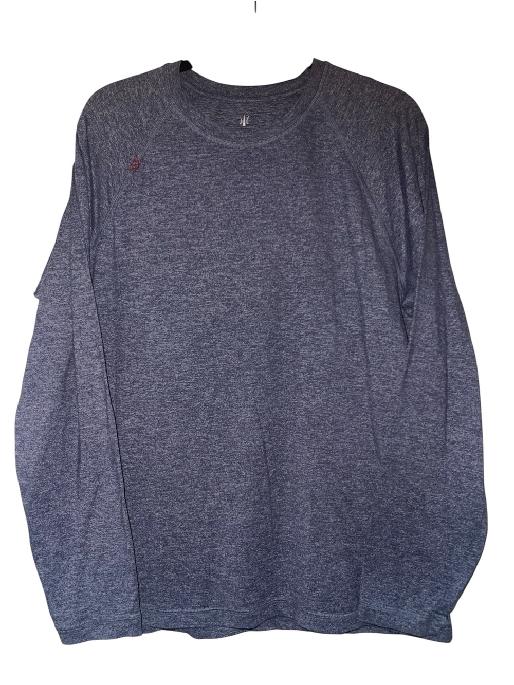 Rhone Reign Shirt Mens Large Gray Grey Heather Long Sleeve Performance Training